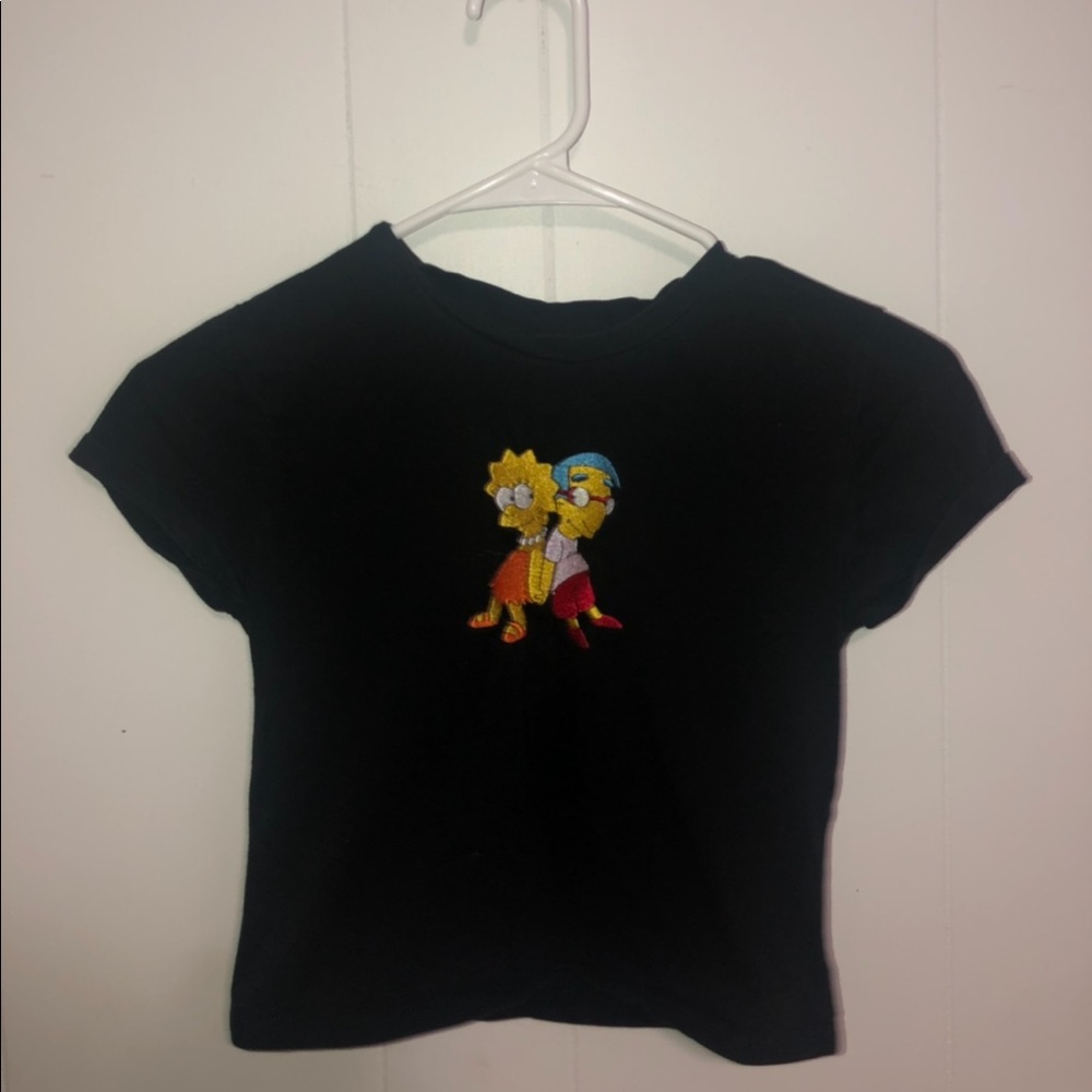 S Forever 21 Black Simpson’s Crop Top